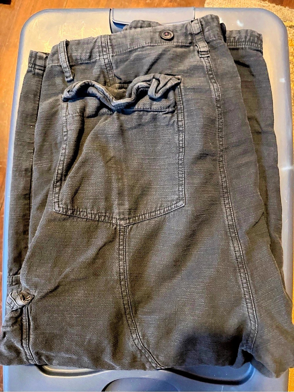 Free People Black Cargo Pants